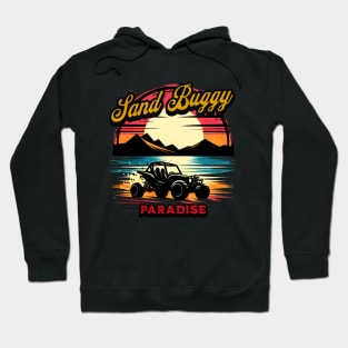 Sand Buggy Paradise Sunset Design Hoodie